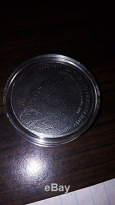 2009 Cook Islands $5 Silver Moon 40th & 50th Anniversary Lunar Meteorite Coin