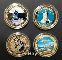 2009 Cook Islands History of Space Exploration Gold Plated Coin Set 12 Coins