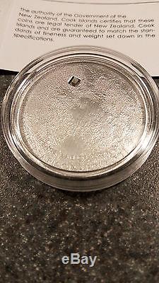 2009 Cook Islands Lunar Meteorite Fly Me To The Moon Silver Proof Coin Meteor
