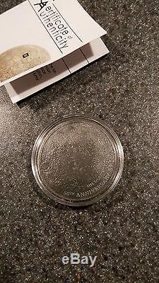 2009 Cook Islands Lunar Meteorite Fly Me To The Moon Silver Proof Coin Meteor