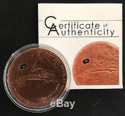 2009 Cook Islands Martian Meteorite $5 silver copper-plated Coin