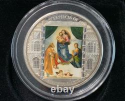 2009 Cook Islands Masterpieces of Raffaello Sanzio $20 Silver Coin 3oz Proof