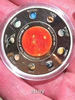 2009 cook island solar system 5$ silver coin no coa no box