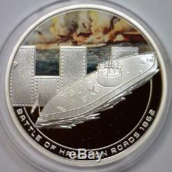 2010 2011 Famous Naval Battles COOK ISLANDS Silver Proof Color 5-Coin Series Set