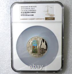 2010 Cook Islands $10-WINDOWS OF HEAVEN-COLOGNE NGC PF69 ULTRA CAMEO Silver Coin
