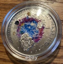 2010 Cook Islands $5 Proof HAH 280 Meteorite Coin