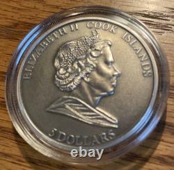 2010 Cook Islands $5 Proof HAH 280 Meteorite Coin