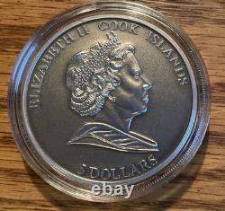 2010 Cook Islands $5 Proof HAH 280 Meteorite Coin