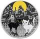 2010 Cook Islands Cat Love $5 Silver Color Coin Want to be with You Romantic