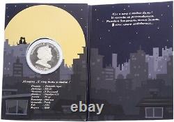 2010 Cook Islands Cat Love $5 Silver Color Coin Want to be with You Romantic