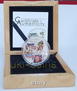 2010 Cook Islands Godmother 1Oz Silver Proof Color Coin Ukraine Custom Tradition