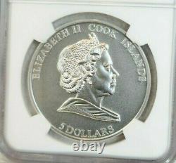 2010 Cook Islands Silver 5 Dollars S$5 Tender Love Ngc Ms 70 Rare Perfection