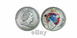 2010 Cook Islands Silver $5 HAH 280 Meteorite MS70 ANTIQUED NGC Coin POP=6