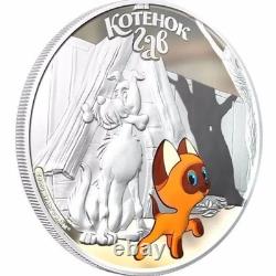 2011 $5 Cook Islands Kitty Named Woof 1 oz Silver Proof Coin WithCase & Capsule