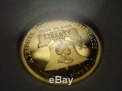 2011 $5 LIBERTY 1/10 OZ. 24 PURE GOLD COIN COOK ISLANDS #V7