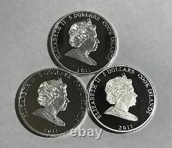 2011 Cook Island $5 Soyuzmultfilm Malish & Karlsson 3 x 1 Oz Silver Proof Coin S