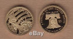2011 Cook Islands 1/10 oz GOLD Proof Liberty Coin