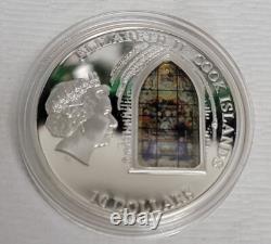 2011 Cook Islands $10 Silver Coin Windows of Heaven Seville Cathedral