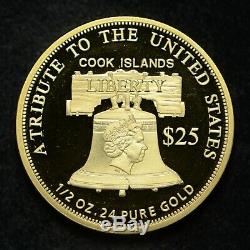 2011 Cook Islands $25 Gold Coin 1/2-oz. 240 Gold (cn6469)