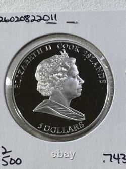 2011 Cook Islands $5 Hollywood Legends Sophia Loren Silver Proof Coin