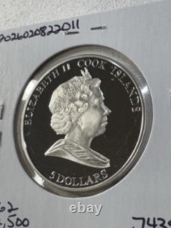 2011 Cook Islands $5 Hollywood Legends Sophia Loren Silver Proof Coin