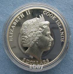 2011 Cook Islands $5 Marilyn Monroe 85th Ann. 25g. 925 Silver Coin with diamond