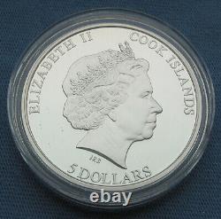 2011 Cook Islands $5 Marilyn Monroe 85th Ann. 25g. 925 Silver Coin with diamond