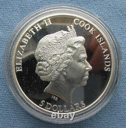 2011 Cook Islands $5 Marilyn Monroe 85th Ann. 25g. 925 Silver Coin with diamond