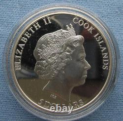 2011 Cook Islands $5 Marilyn Monroe 85th Ann. 25g. 925 Silver Coin with diamond