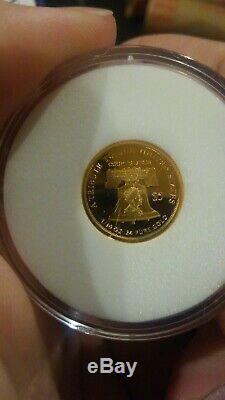2011 Cook Islands Gold 1/10 Oz $5 Statue Of Liberty. 24 Fine Gold Coin