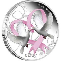 2011 Cook Islands Perth Mint Forever Love Dove 1/2oz Silver Proof Coin Box Coa
