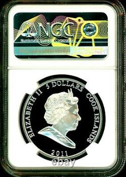 2011 Cook Islands S$5 Soyuzmultfilm Karlsson Colorized NGC PF70 UC Box COA OGP