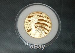 2011 Cook Islands Statue Of Liberty 1/2 oz. 24 Pure Gold $25 Coin BU