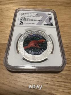 2012 5$ Cook Islands Silver Coin MS 70 Red Spotted Newt 1, NGC Graded