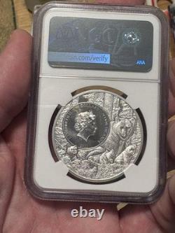 2012 5$ Cook Islands Silver Coin MS 70 Red Spotted Newt 1, NGC Graded