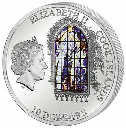 2012 Cook $10 Windows of Heaven Church of St. Francis Krakow 50 g Silver Coin