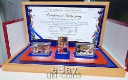 2012 Cook Islands $1 Lunar Year of the Dragon Silver Proof 3-Coin Set Chinese