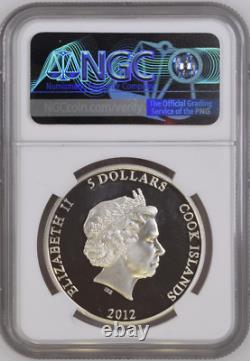 2012 Cook Islands $5 Soyuzmultfilm 75th Anniv. Prodical Parrot Cat Ngc Pf67 Uc