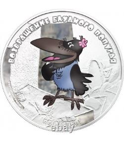 2012 Cook Islands 5$ The Return of the Prodigal Parrot Raven 1 Oz Silver Coin
