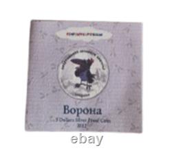 2012 Cook Islands 5$ The Return of the Prodigal Parrot Raven 1 Oz Silver Coin