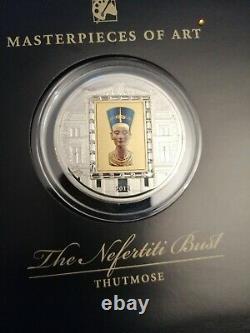 2012- Cook Islands Masterpieces Of Art The Bust Of Nefertiti Silver Gold Coin