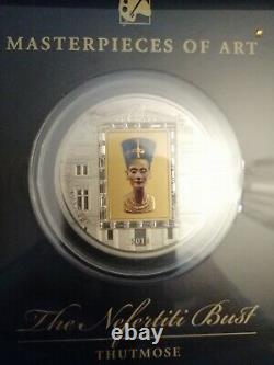 2012- Cook Islands Masterpieces Of Art The Bust Of Nefertiti Silver Gold Coin