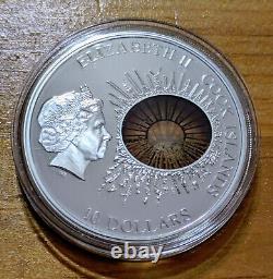 2012 Cook Islands TITANIC 100th Anniversary $10 Proof Silver Coin Glass Insert