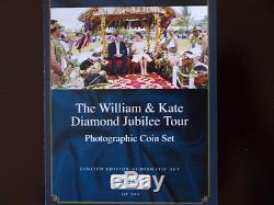 2012 Cook Islands The William & Kate Diamond Jubilee Tour Proof 4 X $1 Coin Set