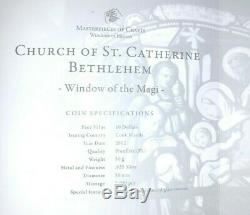 2012 Cook Islands Windows Of Heaven Church Of St Catherine Bethlehem Silver Coin