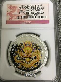 2012 S$5 Cook Islands Dragon Prosperity NGC PF-70 ULTRA CAMEO ONLY 137 Graded