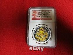 2012 S$5 Cook Islands Dragon Prosperity NGC PF69 1oz. 999 silver coin bullion