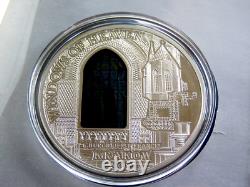 2012 WINDOWS OF HEAVEN Church of St. Francis $10 Silver Cook Islands D11