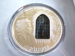 2012 WINDOWS OF HEAVEN Church of St. Francis $10 Silver Cook Islands D11