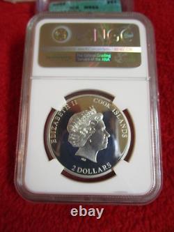2013 $10 Cook Islands Silver Hunting Mouflon coin moose NGC PF69 icg anacs pcgs